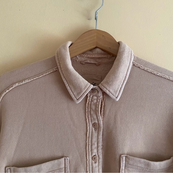 Aerie Lumberjane Fleece Shirt Woman Small Brown Long Sleeve Boxy Comfy Boxy 2023 - Picture 5 of 14
